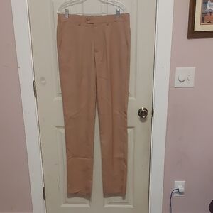 Alain Dupetit Mauve Color Slim Fit Slacks Pants Mens Size 32W 38S  zipper fly p